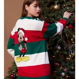 Her Universe Disney Mickey Mouse Holiday Cardigan Hot Topic Christmas Winter